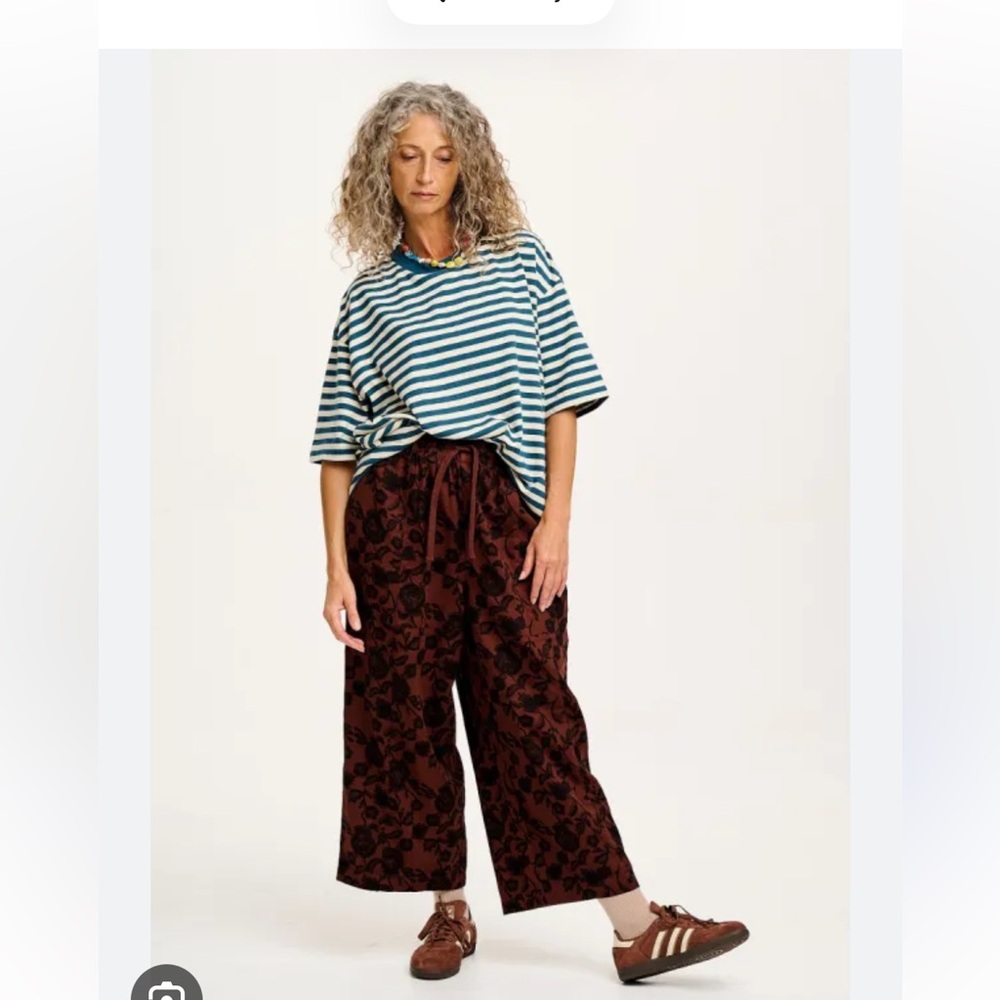 Lucy and Yak Floral Brown Wide-Leg chucks